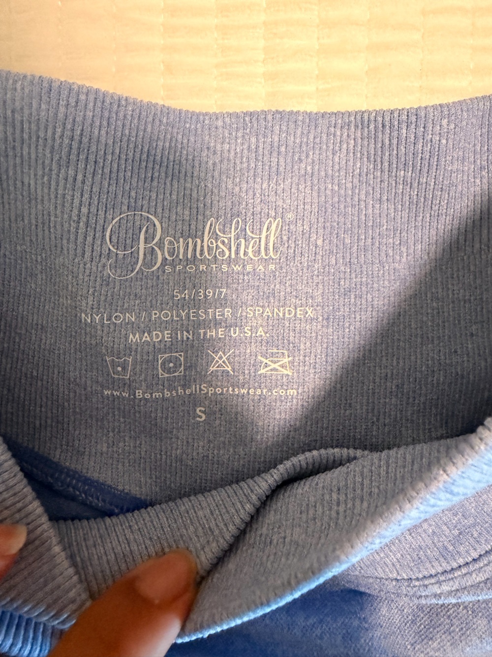 Bombshell Sportswear Baby Blue Scrunch Butt Shorts - Picture 2 of 6